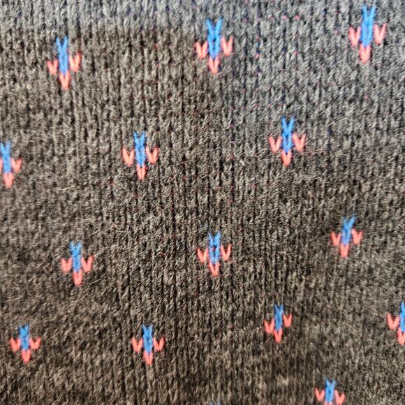 Gray/Blue/Pink Floral & Plaid Vintage Cabin Creek Crew Neck‎ Sweater Size XXL - Picture 4 of 5